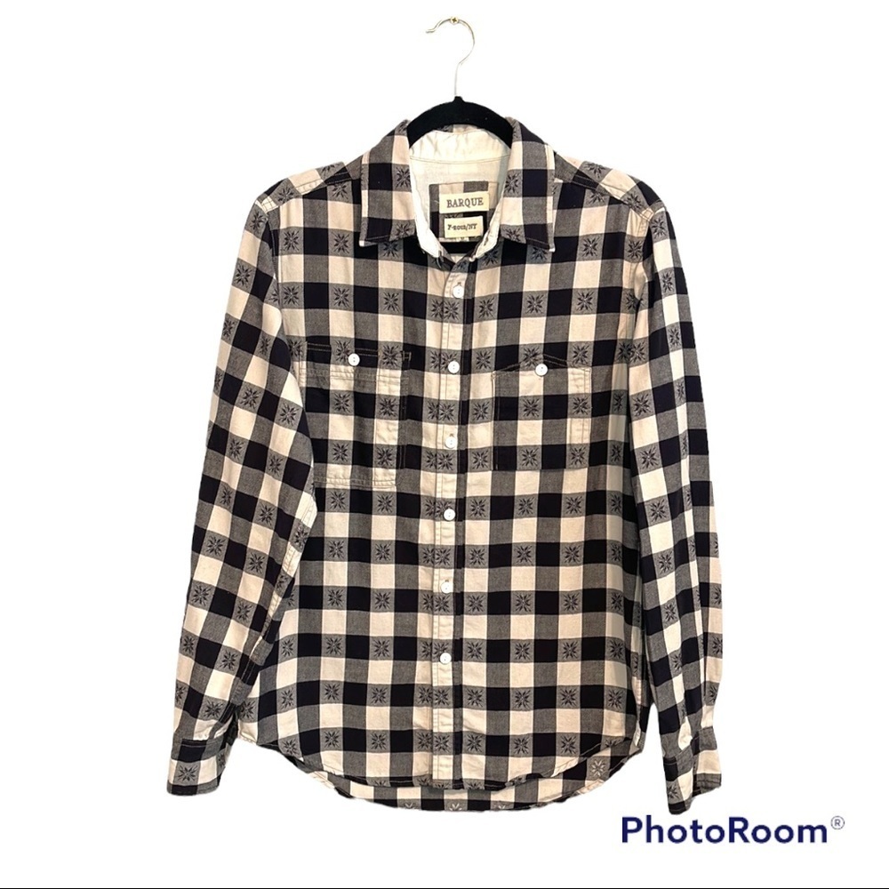 BARQUE Gingham Long Sleeve Button Down Shirt Men’s Size Medium